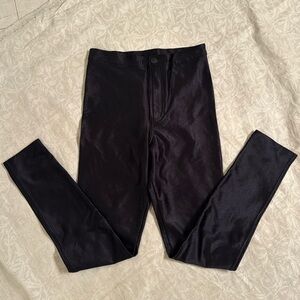 American Apparel Black Satin High-Waisted Disco Hot Pants, Size M